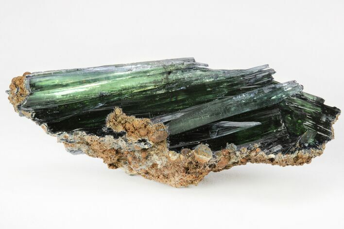 Gemmy, Emerald-Green Vivianite Crystal Cluster - Brazil #208712